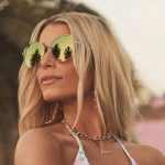 Jessica Simpson Instagram - Personalized names on chains will forever be timeless thoughtful nostalgia fashion at its finest! I’m obsessed to be wearin’ mine and can’t wait until the day these are required instead of stickers as name tags 😜 Grab yours exclusively on JessicaSimpson.com 💚 📸 by Maxwell Johnson