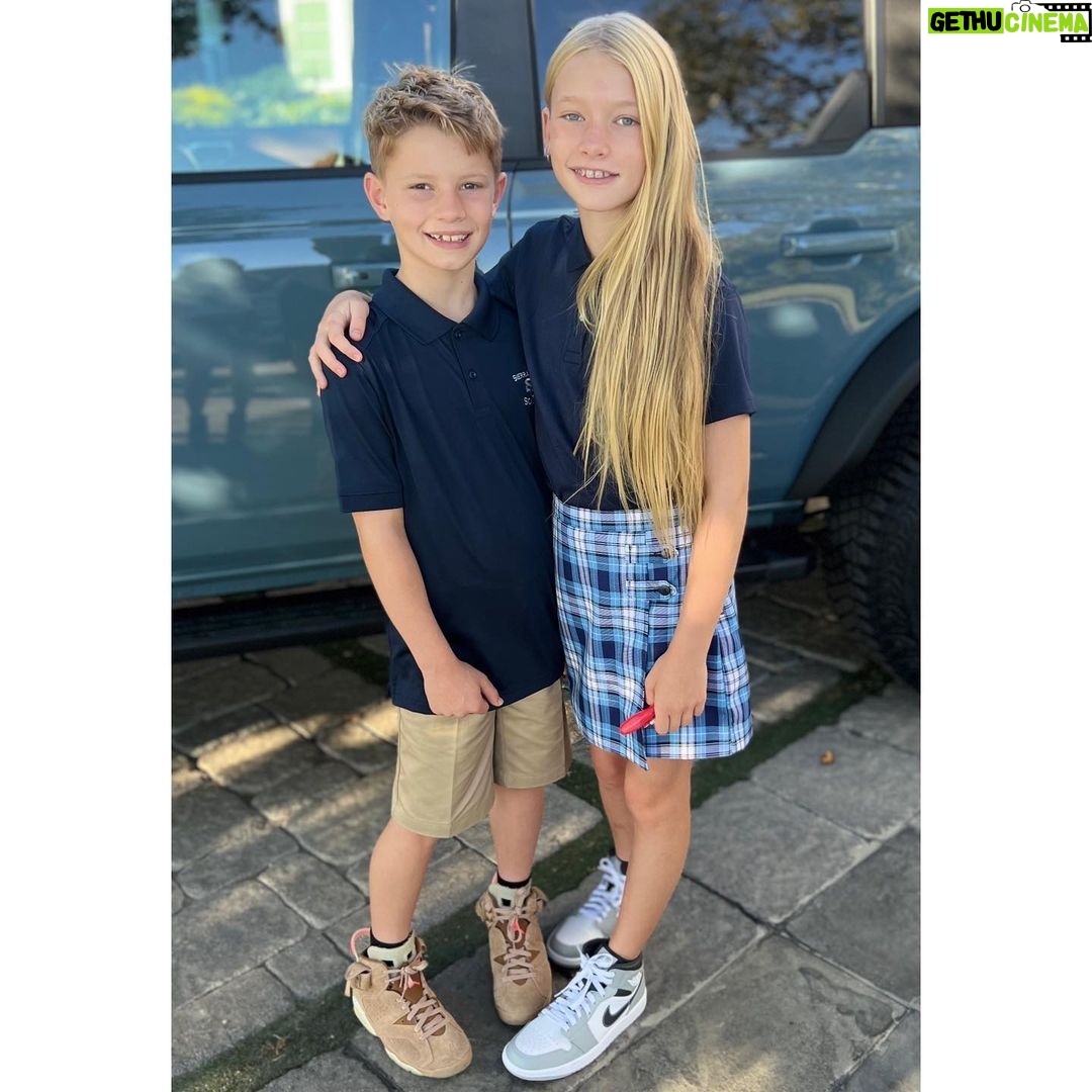 Jessica Simpson Instagram - These two had an amazing first day of school! I’m so proud! Heart is full. Growin’ up and ownin’ it. Happy kiddos.