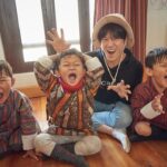 Ji Sung Instagram - #UNICEF #SchoolForAsia #KingdomOfBhutan 🌈