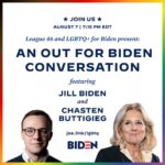 Jill Biden Instagram - Looking forward to this @chasten.buttigieg! Join us! [link in bio]