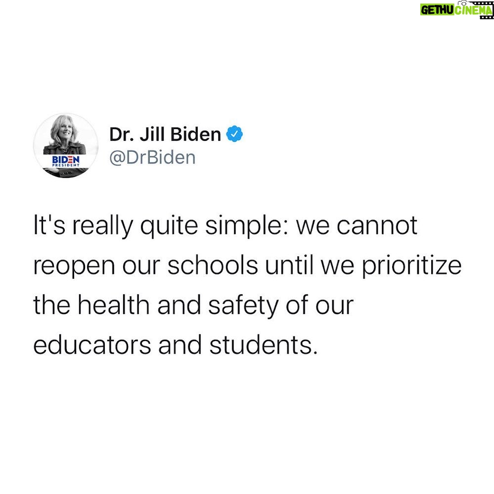 Jill Biden Instagram - Joe and I understand this deeply, which is why today I spoke with Pittsburgh teachers about their real concerns and needs as educators.
