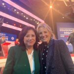 Jill Biden Instagram - Taking our seats! Fired up and waiting for Joe! #DemDebate #TeamJoe Loyola Marymount University