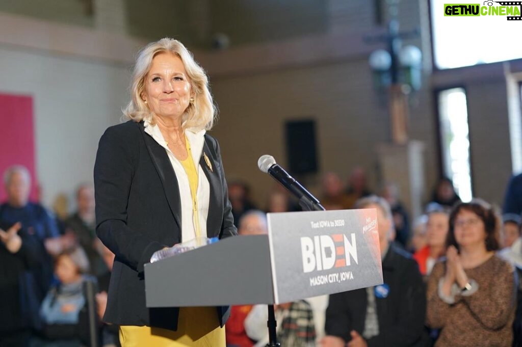 Jill Biden Instagram - In 62 days, Iowa has a choice to make. 62 days means there’s no time for indecision. The future--the one I know we all want--starts here in Iowa and it starts today! Mason City, Iowa