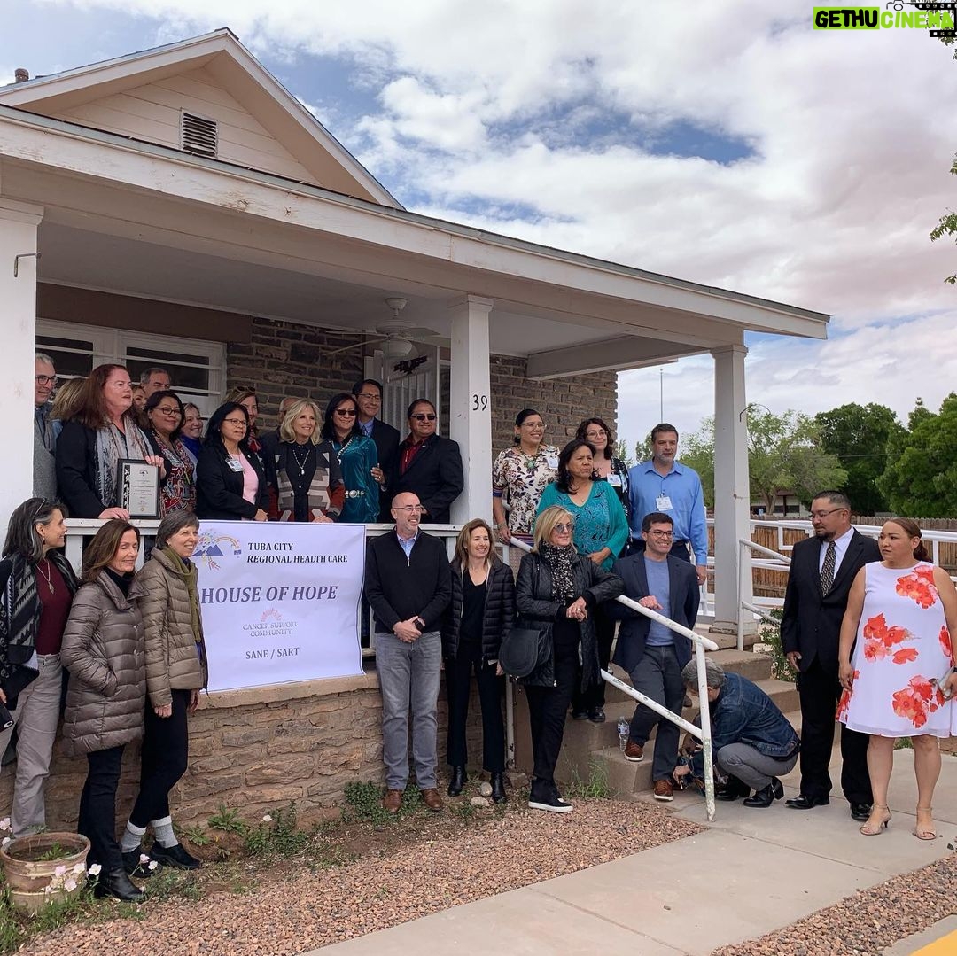 Jill Biden Instagram - Today we launched a place of beauty and hope: the first-ever full-time cancer treatment and support program serving Native Americans on their lands. Thank you @cancersupporthq and Navajo Nation President @nezlizer2018 for a very special day.