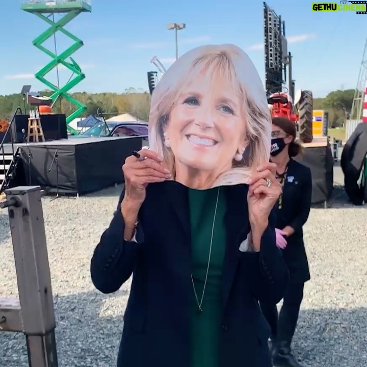 Jill Biden Instagram - Always pack an extra mask. Happy Halloween! 🎃 Charlotte, North Carolina