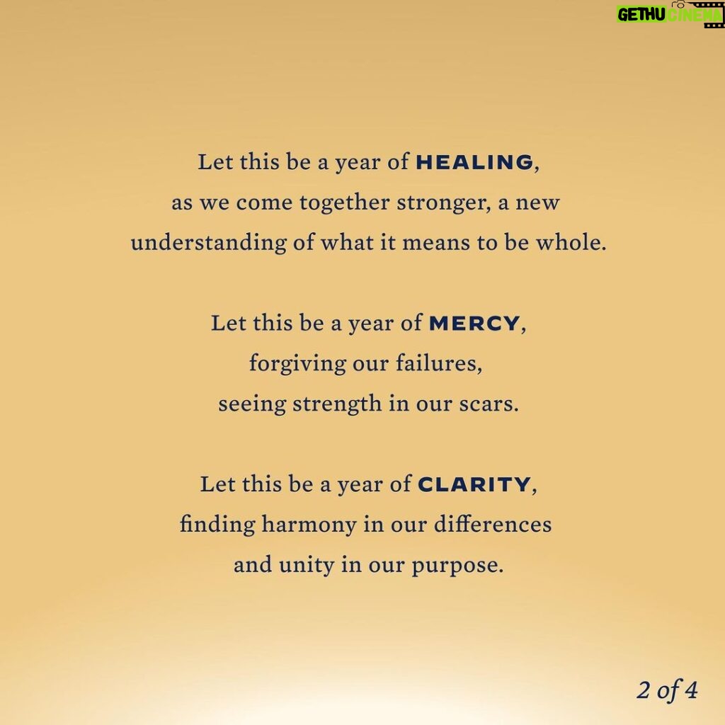 Jill Biden Instagram - My prayer for the new year.