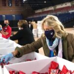 Jill Biden Instagram - Small acts of kindness can mean so much - especially to a service member deployed overseas or a military family missing them at home. Thank you @OpGratitude for letting us join you today and for all you do. D.C. Armory