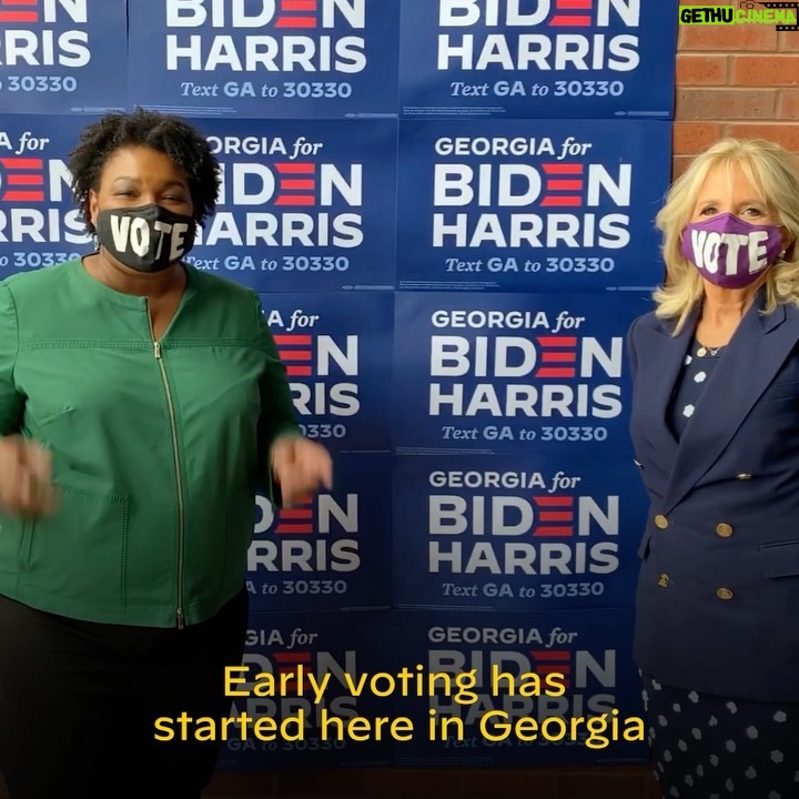 Jill Biden Instagram - Georgia! I was in Atlanta today with @StaceyAbrams. Today is your first official day of early in-person voting. Vote!