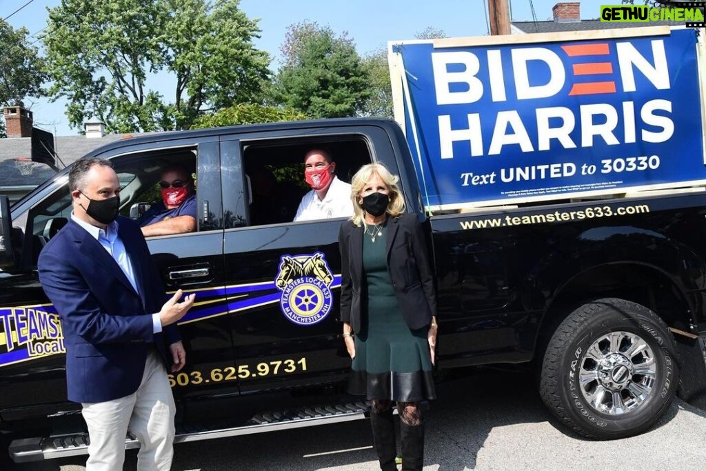 Jill Biden Instagram - I'm a proud union member. Trust me when I say this campaign stands with labor. We will always fight to help workers organize unions and collectively bargain. We're honored to have the support of the Teamsters Local 633 in New Hampshire and of unions all over the country.