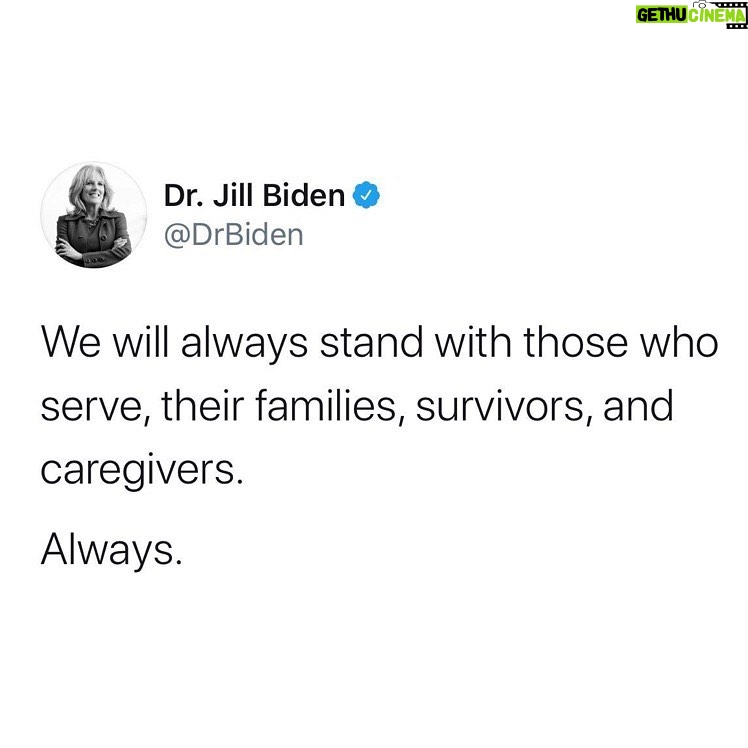 Jill Biden Instagram - Always. [Joe’s statement is linked in my bio.]