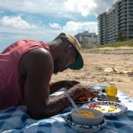 Jimmy Butler Instagram - love being uncomfortable hot on the beach because my offsprings wants to have a damn picnic.