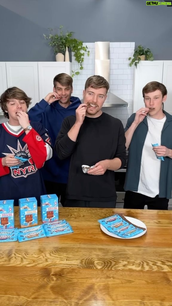 Jimmy Donaldson Instagram - I surprised my friends with my new chocolate bars, since they liked them so much 😂