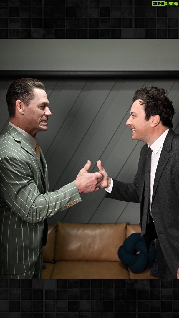 Jimmy Fallon Instagram - One, two, three, four, I declare a thumb war. @johncena #FallonTonight
