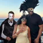 Jimmy Kimmel Instagram – Fun masquerade party in Greece with @MagicJohnson, @TheCookieJ and me (on the left) #MyMagicVacation