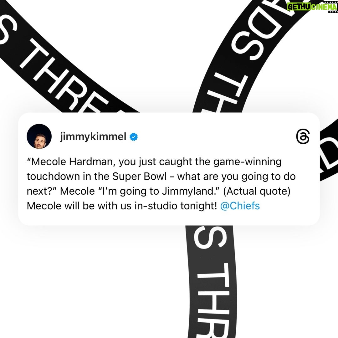 Jimmy Kimmel Instagram - #SuperBowl #Chiefs @MecoleHardman4