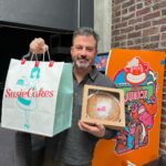 Jimmy Kimmel Instagram – I am lucky and proud to call my great colleagues friends. Thx to @StephenAtHome, @SethMeyers & Mike Shoemaker for the 20th anniversary treats & Andy Cohen for the generous (and hilarious) charity donation. I’ll eat this while I play DKJ.
