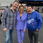 Jimmy Kimmel Instagram - Thanks to my co-workers at @JimmyKimmelLive, yesterday we brought food, gifts & essentials to @StJosephCtr. Thanks to Mayor-Elect @RepKarenBass & @CurrenDPriceJr for showing up and @GavinNewsom & @HollyJMitchell for helping us create this Safe Landing for Families. My wife Molly & I are matching ALL donations up to $50k at the link in my bio.