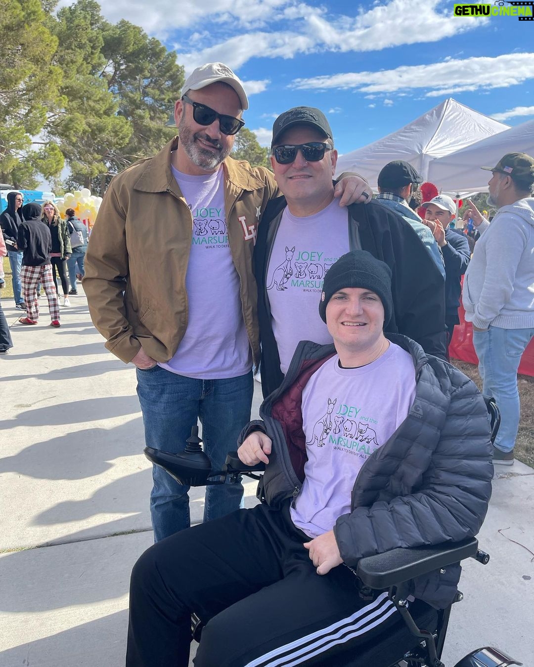 Jimmy Kimmel Instagram - Today we are walking in Las Vegas in support of my friend Joey to fight ALS! I will be matching $55k in donations. Link in bio. @JoeyDoesALS @ALS @ALSA_Nevada