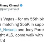 Jimmy Kimmel Instagram - Link to donate in my bio. @JoeyDoesALS @ALS @ALSA_Nevada