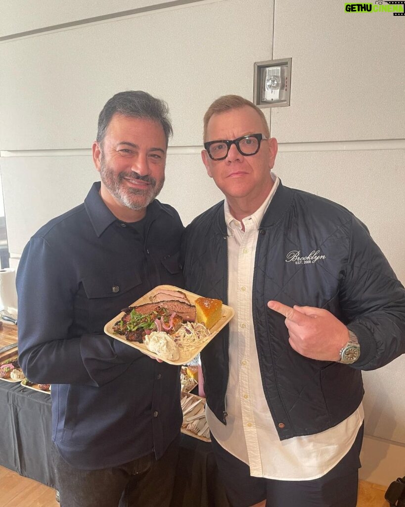 Jimmy Kimmel Instagram - Last lunch in Brooklyn - Thanks to the great @WDurney and @HomeTownBarbque. #KimmelinBrooklyn Brooklyn, New York