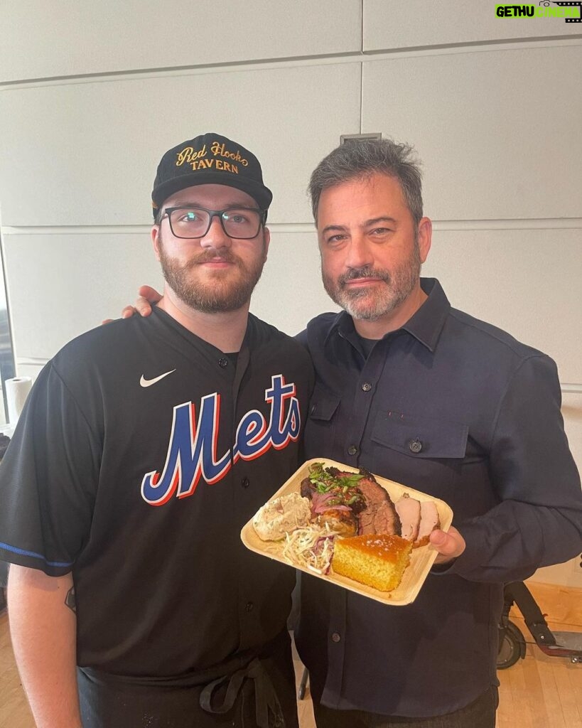 Jimmy Kimmel Instagram - Last lunch in Brooklyn - Thanks to the great @WDurney and @HomeTownBarbque. #KimmelinBrooklyn Brooklyn, New York