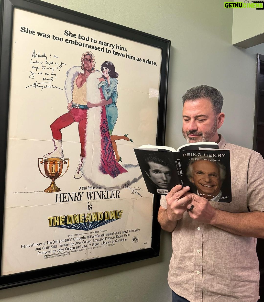 Jimmy Kimmel Instagram - Happy Birthd-ayyyyy! to the one and only Henry Winkler - get his excellent new book #BeingHenry at the link in bio.