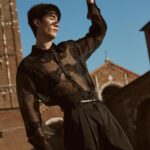 Jiratchapong Srisang Instagram - Draped in urban 🖤 #DGSS24 Milan, Italy