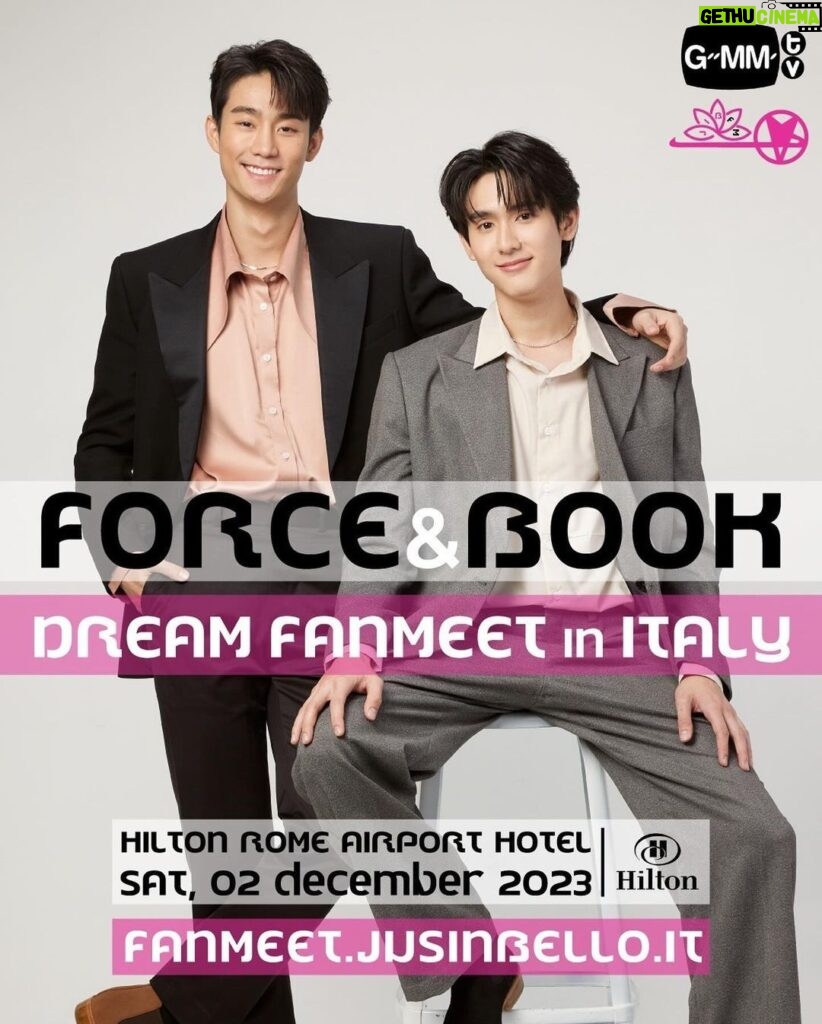 Jiratchapong Srisang Instagram - Who's happy about our 1st European fanmeet? Come to show us your love in Rome on December 2nd! Rome,ltaly