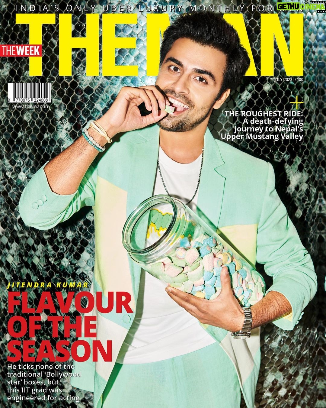 Jitendra Kumar Instagram - Welcome July with our cover star @jitendrak1! From Pitchers to Panchayat, Jitendra has lit up screens of all sizes. Now set for a magical outing with Jaadugar, the IIT graduate turned acting sensation gets candid about embracing his feminine side, once falling short of rickshaw fare and romancing his luck. . Jitendra is wearing: Suit from @wendellrodricks, T-shirt from @hophead.apparel, accessories from @inoxjewelryin and watch from @tagheuer . Words: @sonalissociety Photos: @prabhatshetty Styling: @eshaamiin1 Hair & Make up: @shrushti_birje Actor reputation management: @kpublicity Location: @jwsahar . #Jitubhaiya #jitendrakumar #panchayat #jaadugar #theman #themanjuly #julyissue #magazineshoot #bollywood #bollywoodstars