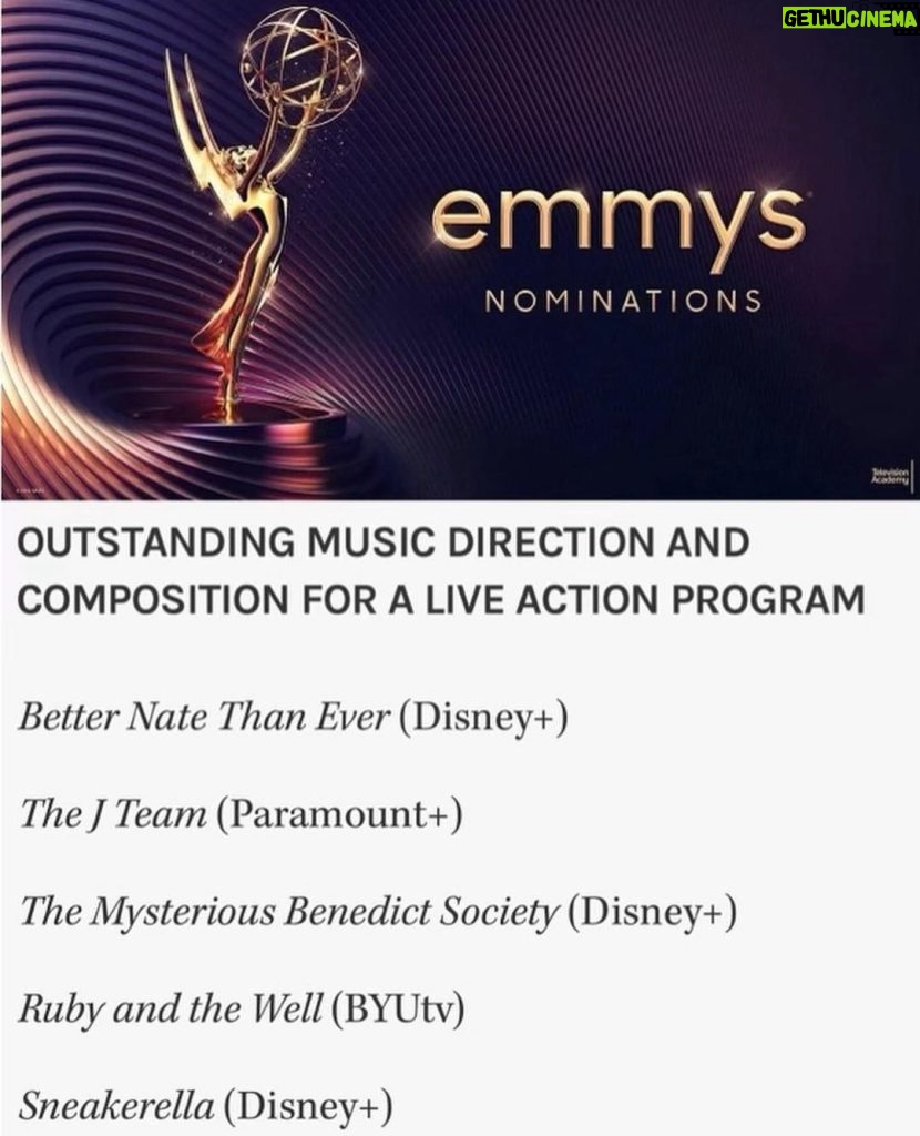 JoJo Siwa Instagram - 2. TWO. 2 Emmy nominations🥹😭!!!!! SO incredibly grateful for the entire Music team who worked on “The J Team”!!! Twizzler, Jeannie, luke, Gus, Andrew, gabe, and a few others helped me create this MAGICAL soundtrack for my movie and now it’s nominated for an children and family EMMY!! Absolutely insane. I wrote I believe 26 songs for the J Team, and had to narrow it down to the perfect 8 that made it into the film, It was not easy, and it was a LOT of hard work and so hard on my voice but it was SO worth it. aside from the music, this film was one of the most challenging projects I’ve worked on mentally. This nomination makes me feel so proud because the music in this film is the one thing that I did get to have a say in and that makes my heart so happy that it’s being recognized in this way🫶🏼 Forever grateful to my music/writing team for letting me be involved in such a huge way especially on this project and for pushing me to be my best. I can’t believe it. Here is a slide of some fun memories of the music process for the J team. The first slide is the song Change me from the film. Second is the nominee list. Third is me sound checking my favorite song “out of the park” on tour! 4th is me in the recording studio recording U-N-I for the 3rd time, fun fact we actually wrote UNI in 2019 and never released it, then we realized it was perfect for the movie!! 5th slide is one that Twizzler is gonna kill me for but I had to share… it’s the iconic demo of out of the park featuring his voice which always made me smile. 6th is filming UNI. Seven is singing back to that girl on tour. 8th is filming change me. 9 is me doing my silly western “only getting better”🤣 and last but not least is 10 and it’s the incredible cast singing CHANGE ME🫶🏼
