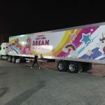 JoJo Siwa Instagram - TODAY WE LEAVE FOR TOUR!! If you see 5 semi trucks and 3 busses, you know that’s the D.R.E.A.M. Tour Nation!🎉 A Dream that I’ve had for my whole life is finally coming true, being a performer/entertainer and going on tour!❤️ I CAN’T WAIT ! Opening night is in 4 days!! If you haven’t gotten tickets yet go buy them TODAY! Link in my bio! 🌈JoJo