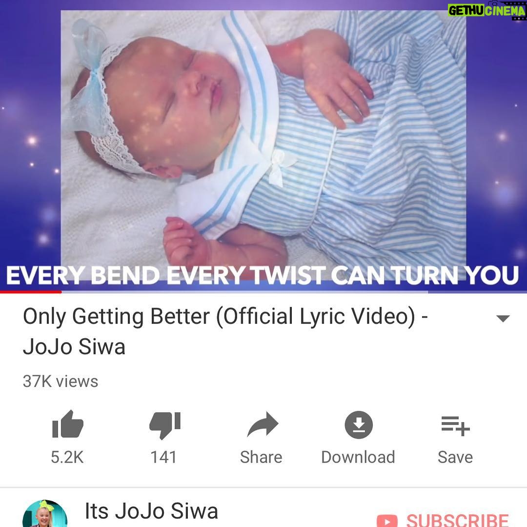 JoJo Siwa Instagram - MY BRAND NEW SONG “ONLY GETTING BETTER” IS OUT!!❤️🎉 Go watch the OFFICIAL lyric video right now (the link is in my bio!)👆🏼💕