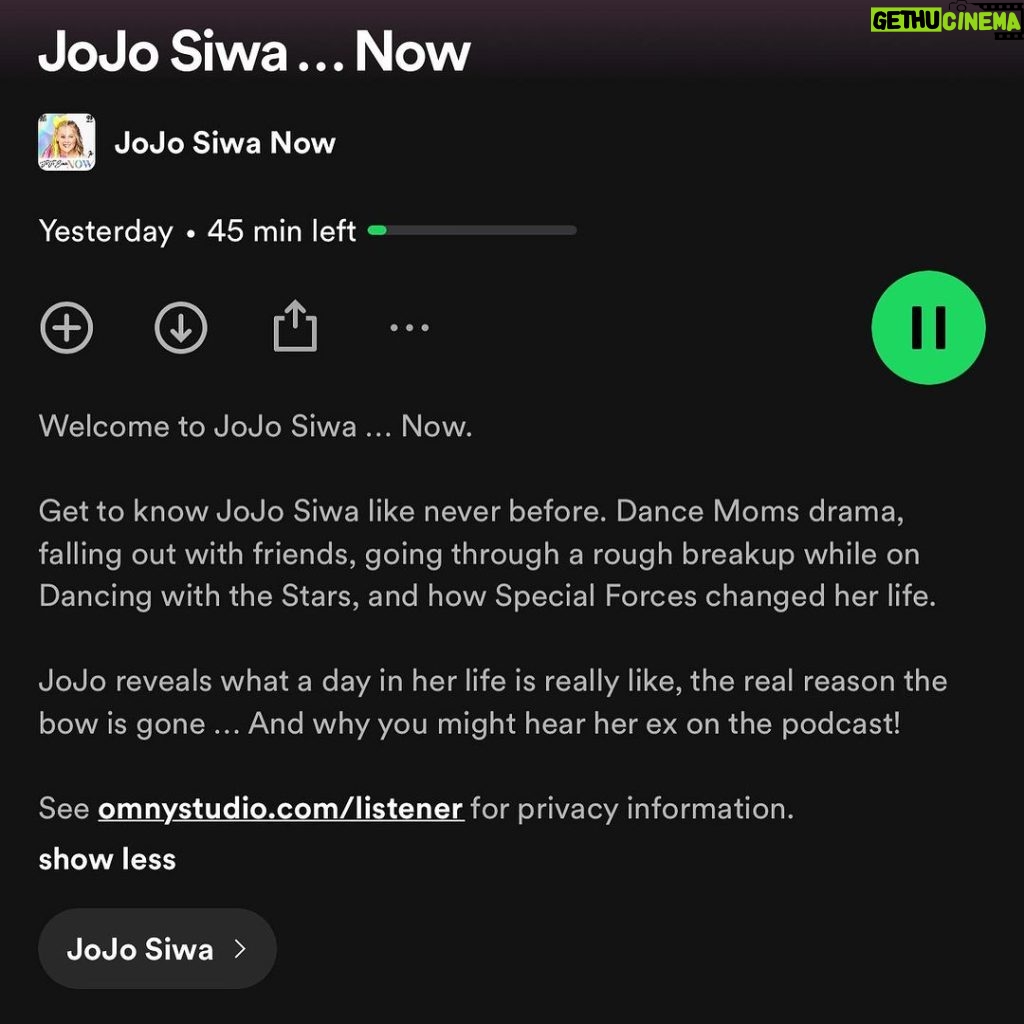 JoJo Siwa Instagram - Get ready for me to expose the F*** outta myself. After working on this and keeping it a secret for 2 YEARS NOW…. My podcast “JoJo Siwa Now” is FINALLY OUT! The team at @iheartradio has been SO incredible helping me create the podcast of my dreams. JoJo Siwa Now the podcast is all about who I was and who I am now. Every week I’ll be chatting with friends, celebrities, talking about my past unfiltered like never before, and more. I’m SO stoked for this new adventure and can’t wait to hear what you think. My new podcast is available to listen to on the Iheart App and EVERYWHERE you listen to podcasts🤍 LINK IN MY BIO