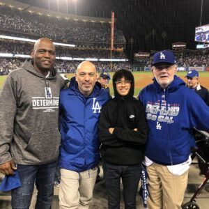 Jo Koy Instagram - My heart is heavy. I lost my hero Sgt. Fredrick Harrison. He served 20 years in the army. He received 2 Purple Hearts, 2 Bronze Stars and a CIB badge (he was most proud of this one) He was a hero. My hero. This man came into my life when I needed him the most. I was a teenager  when Fred met my mom. He was the father figure I needed. He taught me how to be tough and speak my mind. Loved the Dodgers! My favorite memory of Fred was watching the 1988 World Series on tv and the As were up 4-3 bottom of the 9th with 2 outs Lasorda puts an injured Gibson in. Fred looked at me and said $100 the Dodgers going to win and I was like make it $300. With 2 strikes and 2 outs I was talking so much shit. Fred just looked at me and said “it ain’t over yet bubba.” Immediately after he said that Kirk hits it out of the park. Fred looked at me with the biggest smile laughing so hard and said “pay me my money!” I was broke with no job I was like “I don’t have it” and Fred said “I don’t care when you pay me… you just better pay me!” For years I didn’t pay him thinking he forgot he always made sure to remind me. “Hey bubba where my money?!” I ended up paying him back but my favorite gift that I ever gave Fred was taking him to the NLCS The look on his face when he walked into Dodger stadium for the first time in his life was priceless. Ironically the dodgers win in extra innings with a walk off home run… of course! I love you Fred. Rest in paradise. “Rice is Rice.”
