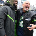 Jo Koy Instagram - Throwing it back to @jokoy raising the @12s flag last Sunday. Who shall it be tonight? 🫡