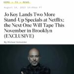Jo Koy Instagram - Just inked a deal for 2 more specials exclusively for Netflix. Thank you to my amazing team (Arsonhouse- Joe Meloche / CAA-Matt Blake • Steve Smooke) and the @netflix family (Robbie • Joanne • Neal) for making this happen. Big love to all my fans out there. Without you none of this is possible. Brooklyn… get ready!