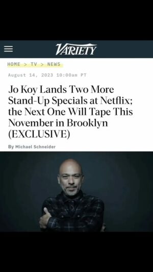 Jo Koy Instagram - Just inked a deal for 2 more specials exclusively for Netflix.  Thank you to my amazing team (Arsonhouse- Joe Meloche / CAA-Matt Blake • Steve Smooke) and the @netflix family (Robbie • Joanne • Neal) for making this happen. Big love to all my fans out there. Without you none of this is possible. Brooklyn… get ready!
