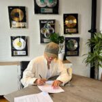 Joalin Loukamaa Instagram - Got signed today 🥹 @becausemusic 🥂 y’all not ready for what’s next… but now Im taking the rest of July off, cancer season 😛 🏊‍♀️ London, United Kingdom
