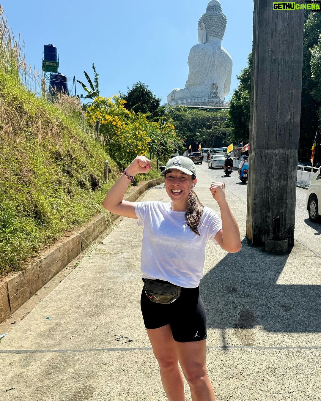 Joanna Jędrzejczyk Instagram - Morning run all the way up the hill straight to big Buddha for breakfast on Saturday morning. What a crazy idea 🤔 it wasn’t easy, rather exhausting, but the satisfaction right after? Priceless🤩 #bigbuddha #bigbuddhaphuket #phuket #thailand #tajlandia #morningrun #uphillrun Big Buddha