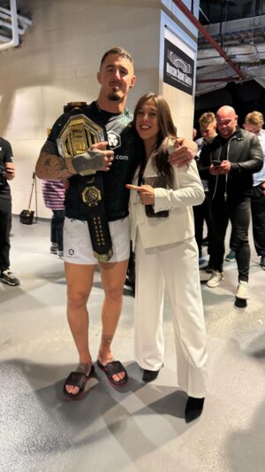 Joanna Jędrzejczyk Instagram - the Chosen One @tomaspinallofficial 🏆 congrats! I’m so proud of you Tomek 👏🏻 
#ufc295 
#andnew #tomaspinall #ufcchampion #ufcchamp