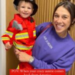 Joanna Jędrzejczyk Instagram - When your crazy auntie comes back from America 👨🏻‍🚒 🇺🇸 #auntie #auntielife #auntiejj #crazyaunt #auntylove #fireman Olsztyn, Poland