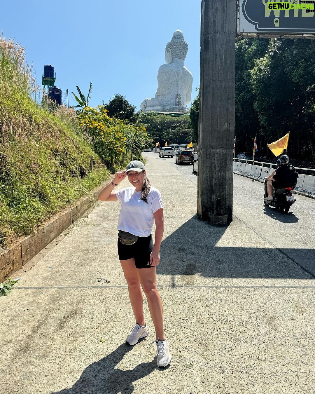 Joanna Jędrzejczyk Instagram - Morning run all the way up the hill straight to big Buddha for breakfast on Saturday morning. What a crazy idea 🤔 it wasn’t easy, rather exhausting, but the satisfaction right after? Priceless🤩 #bigbuddha #bigbuddhaphuket #phuket #thailand #tajlandia #morningrun #uphillrun Big Buddha
