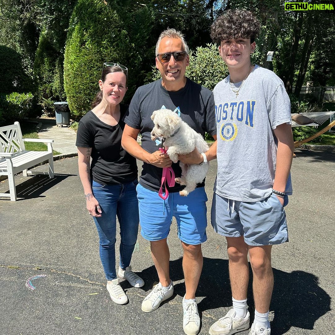 Joe Gatto - 38.7K Likes - Yesterday we had our 30th adoption with @gattopupsandfriends - what a crazy good feeling it is to find homes for these adorable little ones. This family drove down from New Hampshire to give our lovely Gorgonzola a forever home. Thanks for all the love and support. You all are amazing.
To see our available pups or donate, check out gattopupsandfriends.com