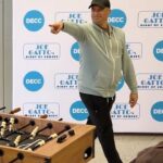 Joe Gatto Instagram - Jade vs Joe. A pre-show foosball showdown yesterday in the DECC lobby, with high stakes 👀 #joegatto #comedy #comedyshow #foosball #duluthmn #deccduluth DECC - Duluth Entertainment Convention Center