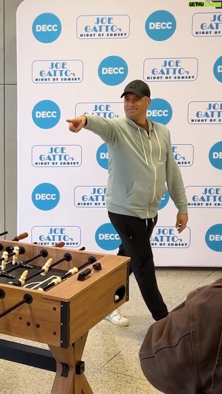Joe Gatto Instagram - Jade vs Joe. A pre-show foosball showdown yesterday in the DECC lobby, with high stakes 👀 #joegatto #comedy #comedyshow #foosball #duluthmn #deccduluth DECC - Duluth Entertainment Convention Center