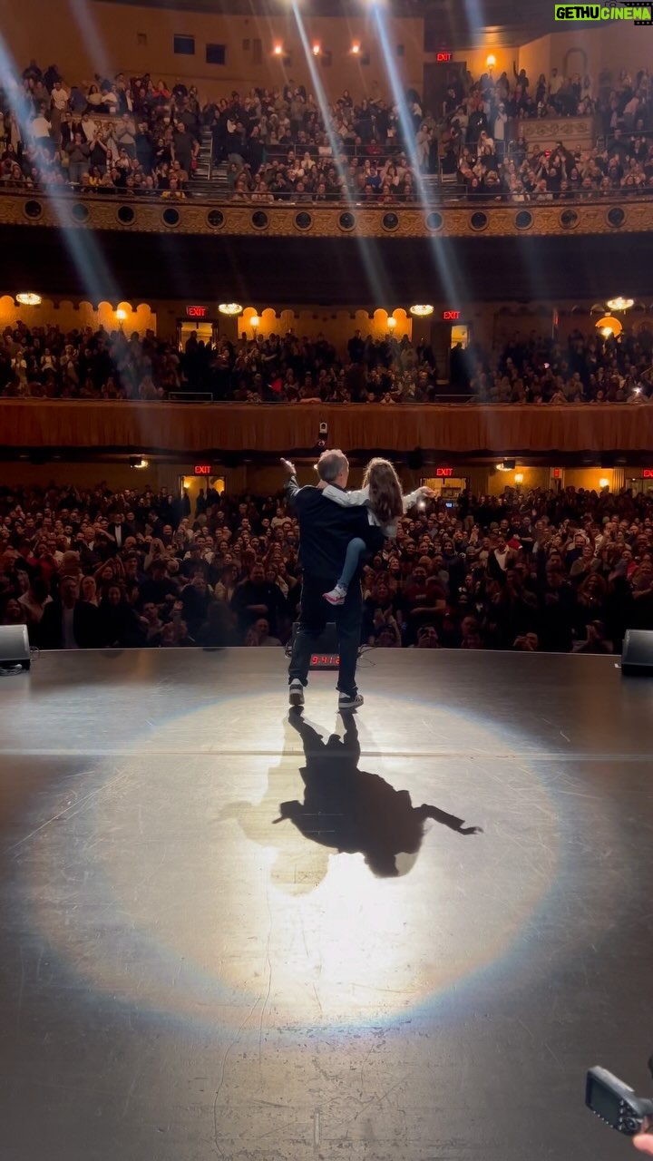 Joe Gatto Instagram - At the end of the show, this moment is my favorite. My kids charge me and hug me. At the Beacon, my daughter told me “You did the best. Everyone was laughing soooo much.” My son didn’t say much since he was passed out. But before the show he made me PROMISE to bring him on stage if he fell asleep. So Dad kept his word and his 1st question when he woke up was “I went on stage right?” The Beacon Theatre