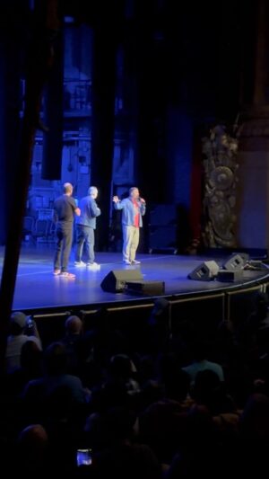 Joe Gatto Instagram - Brothers came out to support me at the Beacon and surprise the NYC crowd. Many kind words and sentiments shared by @bqquinn and @therealmurr on and off stage. Thanks for taking the stage and laughing along with the amazing fans at the Beacon. Love you guys.