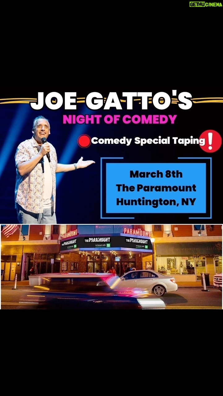Joe Gatto Instagram - What a ride this “Night of Comedy” tour has been. I can’t believe that. I’m getting to film my first solo comedy special. A goal of mine since I started this thing two years ago. Please come be part of the night in my hometown of Long Island, New York at the legendary Paramount Theatre. Tickets at joegattoofficial.com. Or on Ticketmaster. Or link in bio.