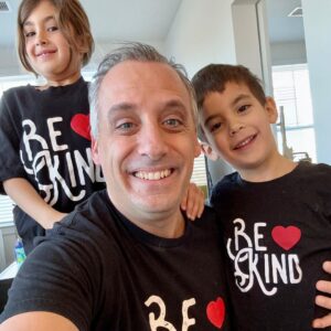 Joe Gatto Instagram - Today is Kindness Day at my kids’ school and they asked if they could wear “my shirt”. Love that the little ones are growing up  realizing the importance of kindness. And to all my fellow parents out there raising little humans in this bat shit crazy world, keep on doing your best. #bekind

Get your shirt at BeKindMerch.org to benefit @superheroirl
