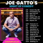 Joe Gatto Instagram – The tour rolls on. Here’s where I am if you want to come out and laugh together. Thanks all who’ve come out so far. 

Tickets at www.joegattoofficial.com or link in bio.